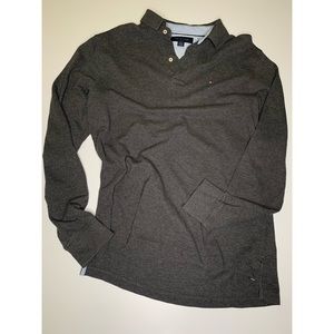 Tommy Hilfiger Grey Long Sleeve Polo